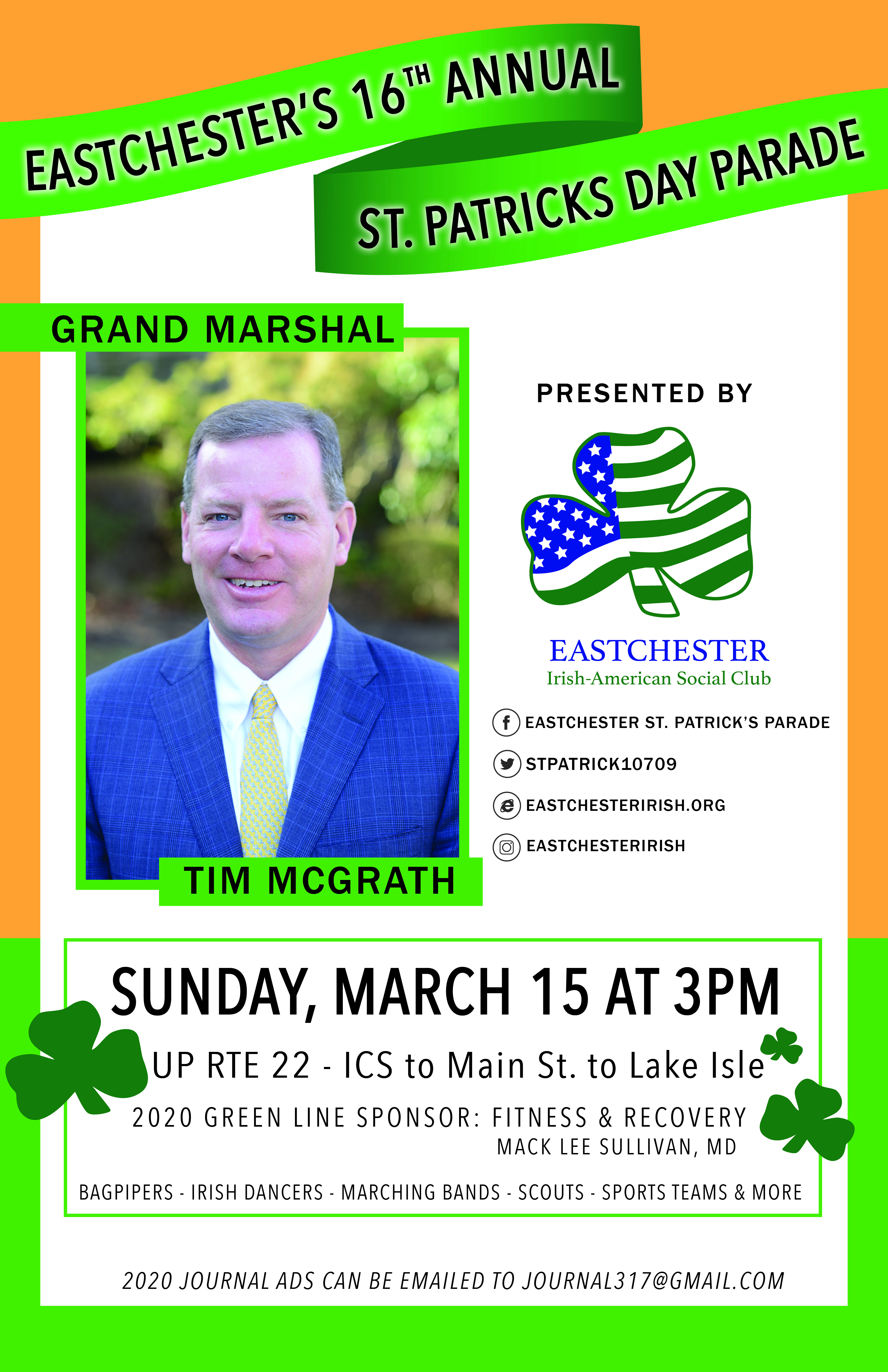 St. Patrick's Day Parade poster 2020